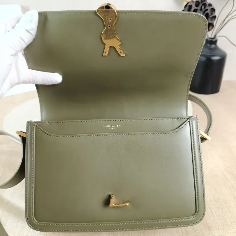 SAINT LAURENT Crossbody Bag Solferino Box Shoulder Bag Calfskin Medium 23 × 16 × 7 cm — detail view 12 of 13