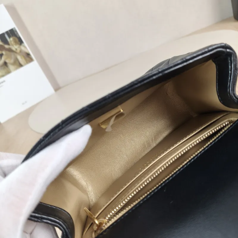 Chanel Crossbody Bag Classic Flap Mini CF Mini Black with Gold-Tone Hardware SL ambskinmini17 × 8 × 13.5 cm — detail view 5 of 12
