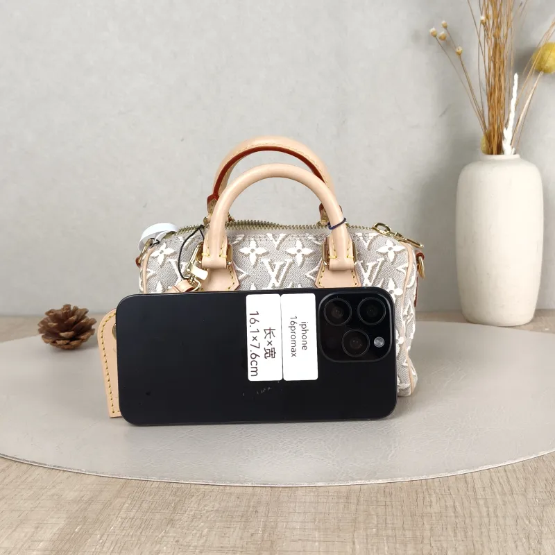 Louis Vuitton Crossbody Bag Speedy Nano Beige nano 16 × 7.5 × 10 cm — cover view 4 of 5