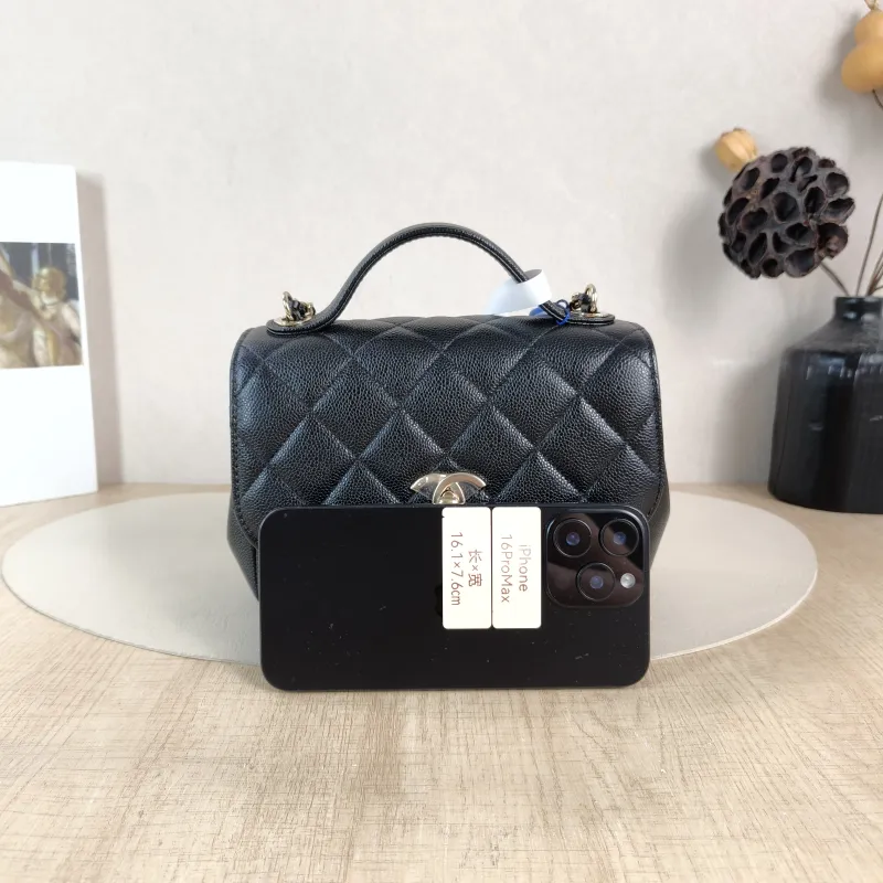 Chanel Crossbody Bag affinity Messenger Bag Black Grained Calfskin Small 19 × 7 × 14 cm 31 — cover view 6 of 6