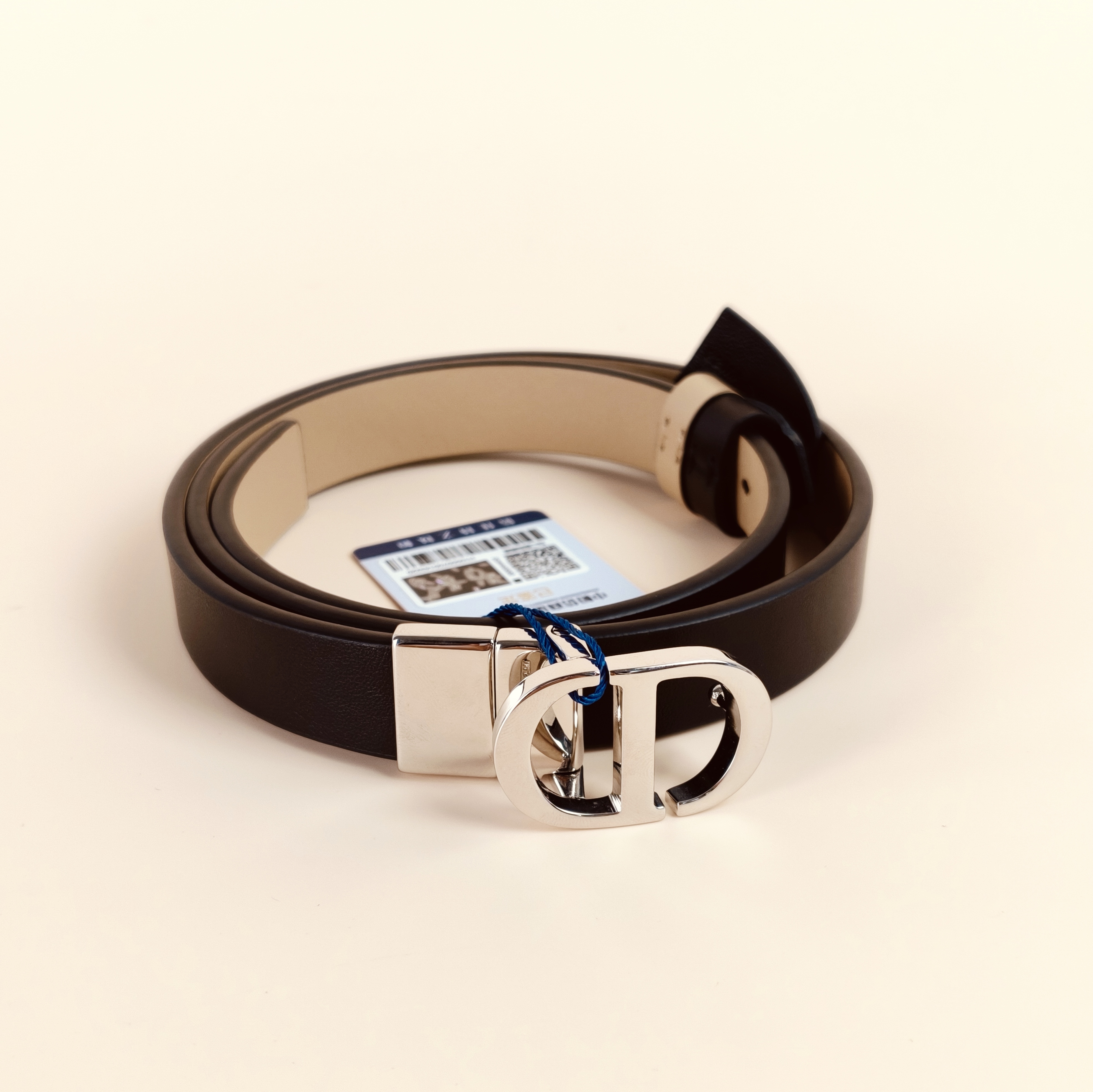 DIOR Belt Belt Black Calfskin One Size70