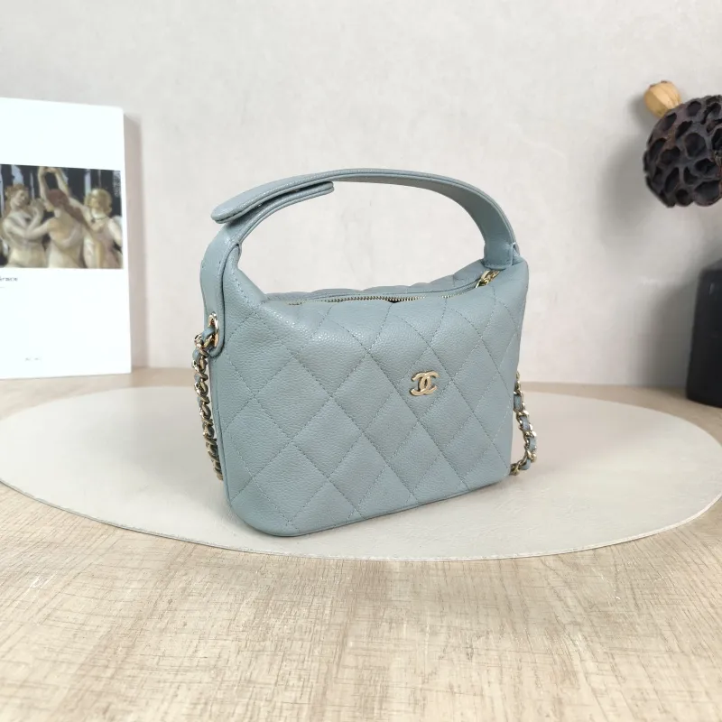 Chanel Crossbody Bag Crossbody Bag Blue Grained Calfskin One Size 21.5 × 7.5 × 19 cm — cover view 5 of 6