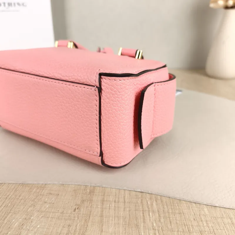 DELVAUX Top Handle Bag Cool Box Box Shoulder Bag Pink Calfskin nano 16.5 × 7.5 × 10.5 cm — detail view 2 of 10