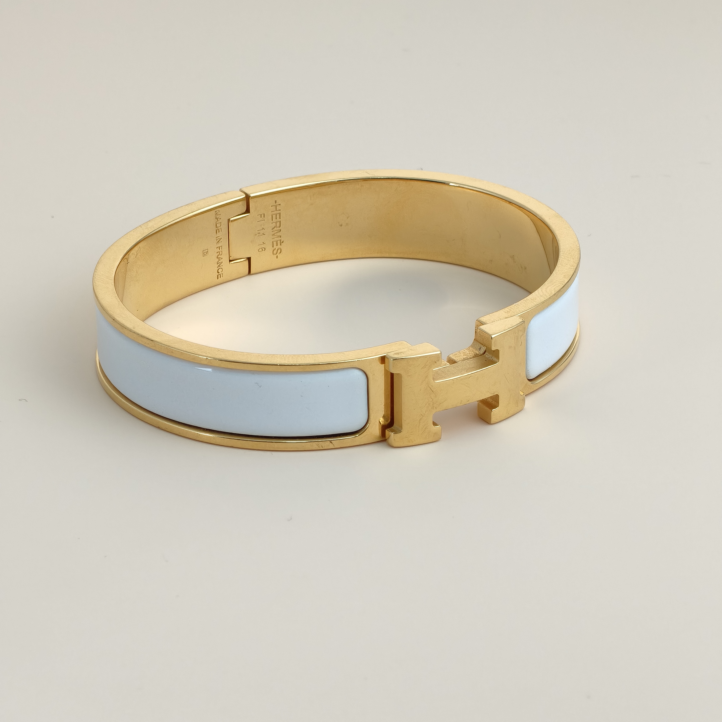Hermès Bangle Clic HB angle White One Size16cm — cover view 6 of 8