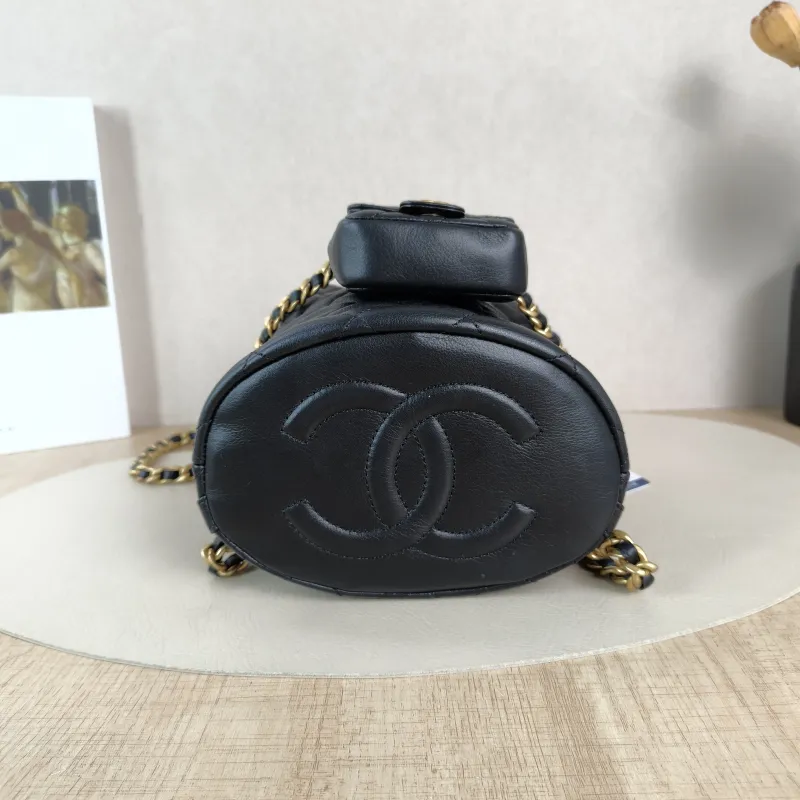 Chanel Backpack Backpack Black Calfskin Small16.5 × 12 × 16 cm — cover view 5 of 5