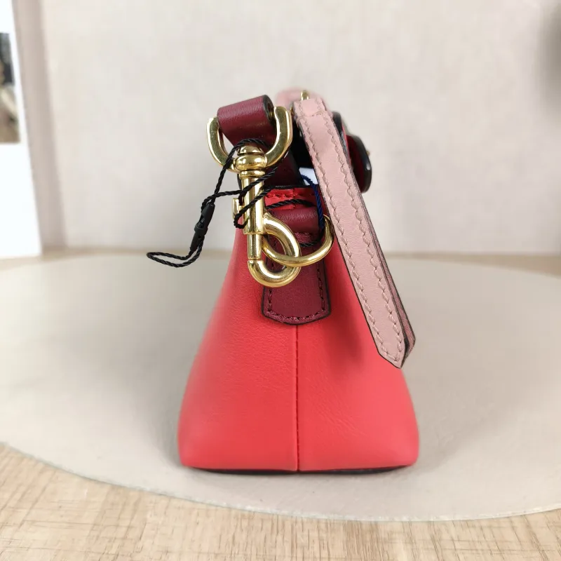 FENDI Crossbody Bag by the way Red Calfskin Mini 20.5 × 9 × 12 cm — detail view 2 of 11