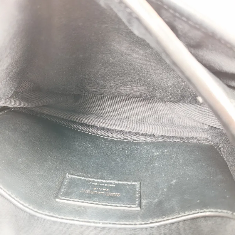 SAINT LAURENT Crossbody Bag Niki Black Waxed Leather Calfskin Small 21 × 7.5 × 16 cm — detail view 10 of 12