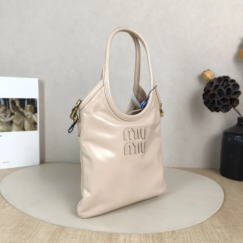 Miumiu Shoulder Bag IVY Tote Shopping Tote Pink Calfskin Mini 20*24 — cover view 4 of 5