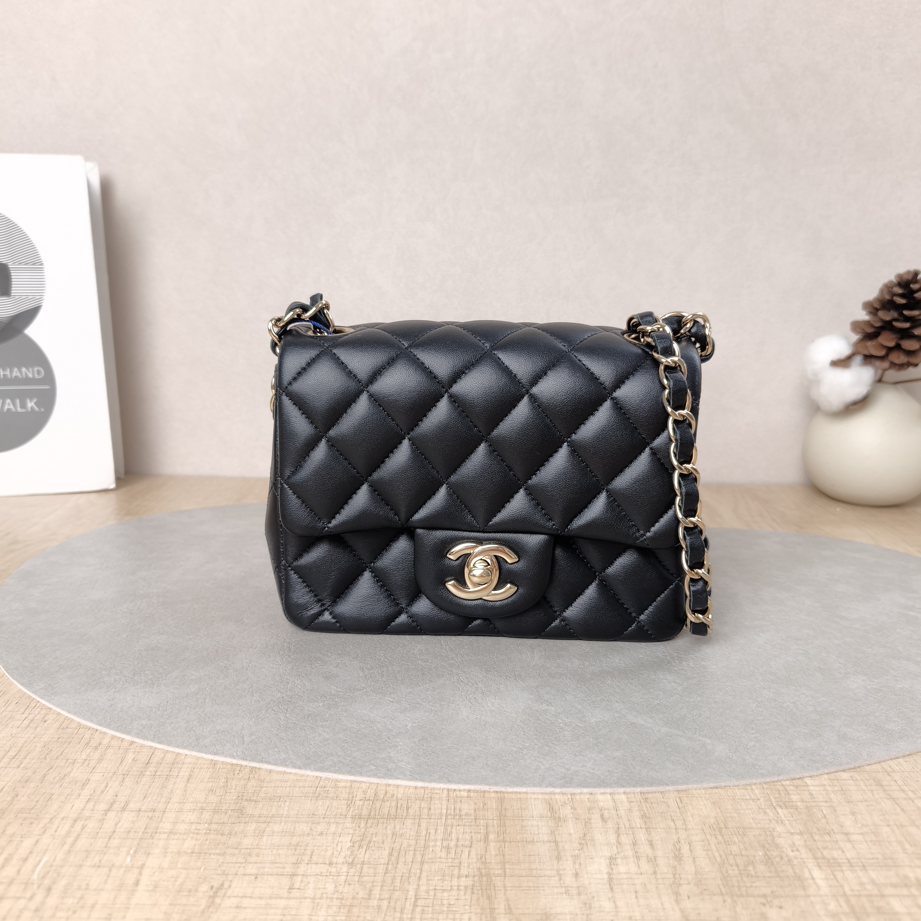 Chanel Crossbody Bag Classic Flap Mini CF Mini Black SL ambskinmini17 × 8 × 13.5 cm