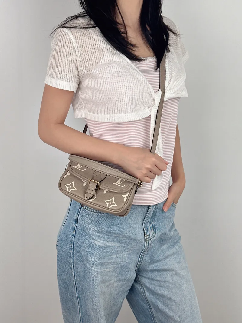 Louis Vuitton Crossbody Bag Diane Baguette Bag Empreinte Embossed Calfskinnano19 × 6 × 10.5 cm — on-model view 3 of 3