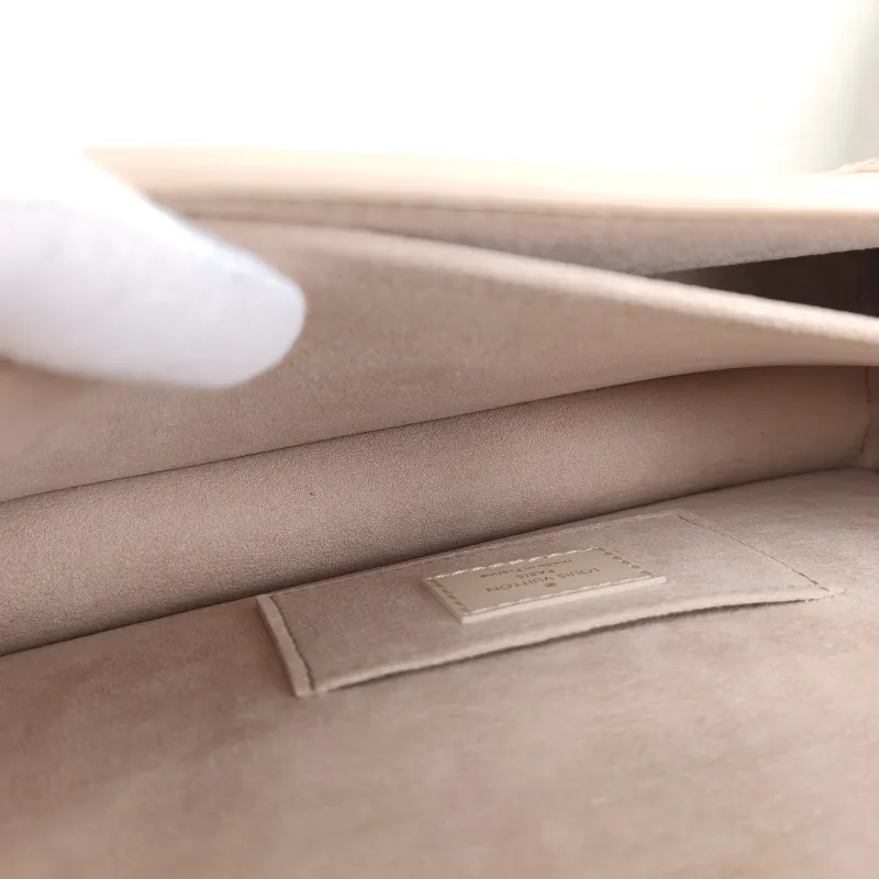 Louis Vuitton Shoulder Bag DAUPHINE EAST WEST Beige Embroidered Calfskin Medium24.5 × 9 × 13.5 cm — detail view 10 of 12