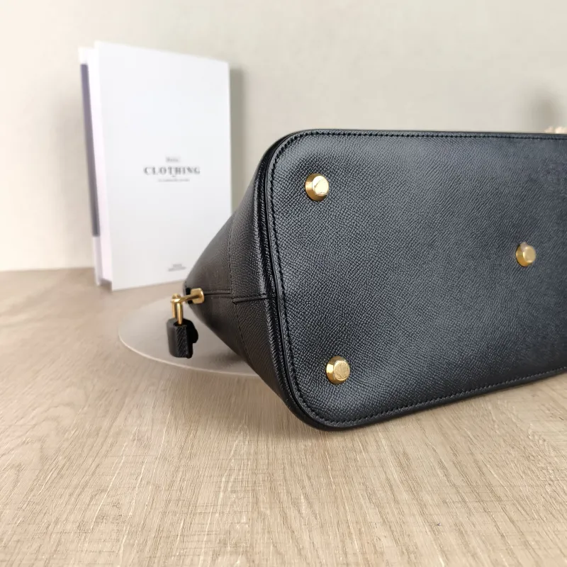BALENCIAGA Top Handle Bag Ville Dome Bag Black Calfskin Medium 36 × 13 × 29 cm — detail view 11 of 12