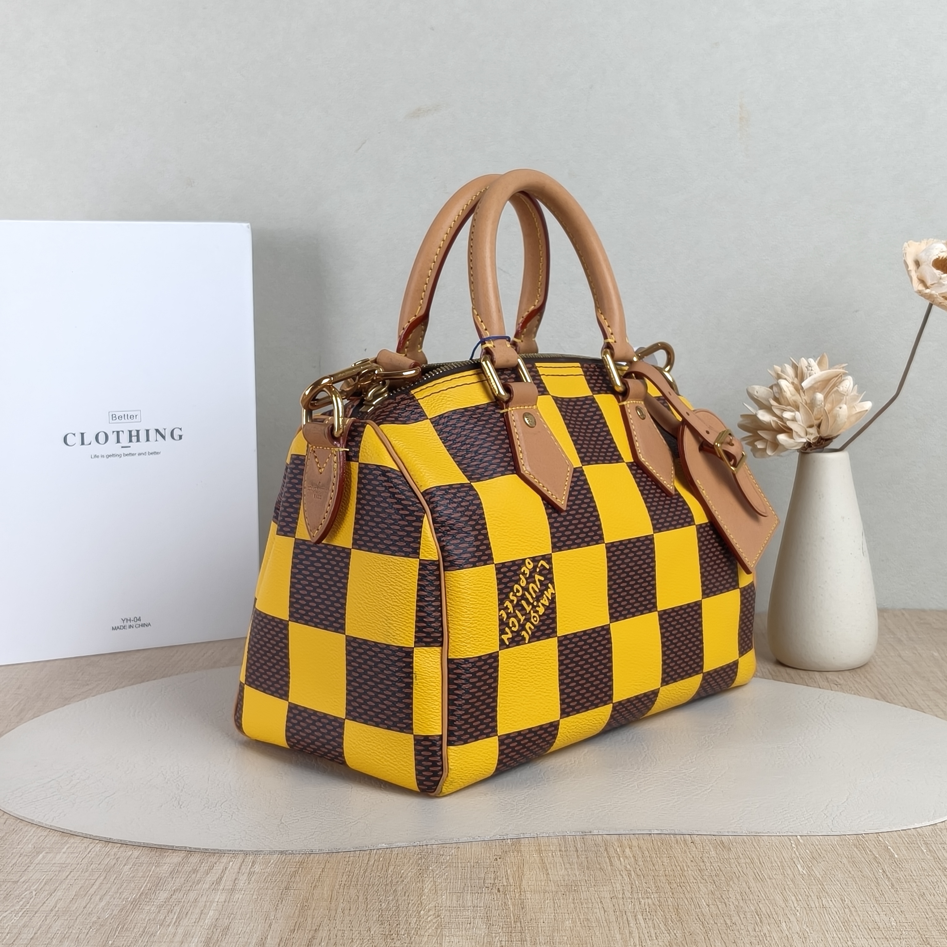 Louis Vuitton Top Handle Bag Speedy25Yellow PVC One Size25 × 15 × 19 cm — cover view 3 of 5