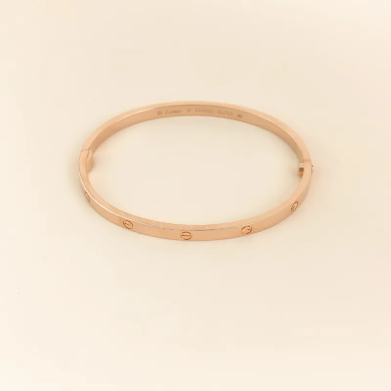 CARTIER Bangle Love Collection Bangle Rose Gold 18KR ose Gold Small Edition17