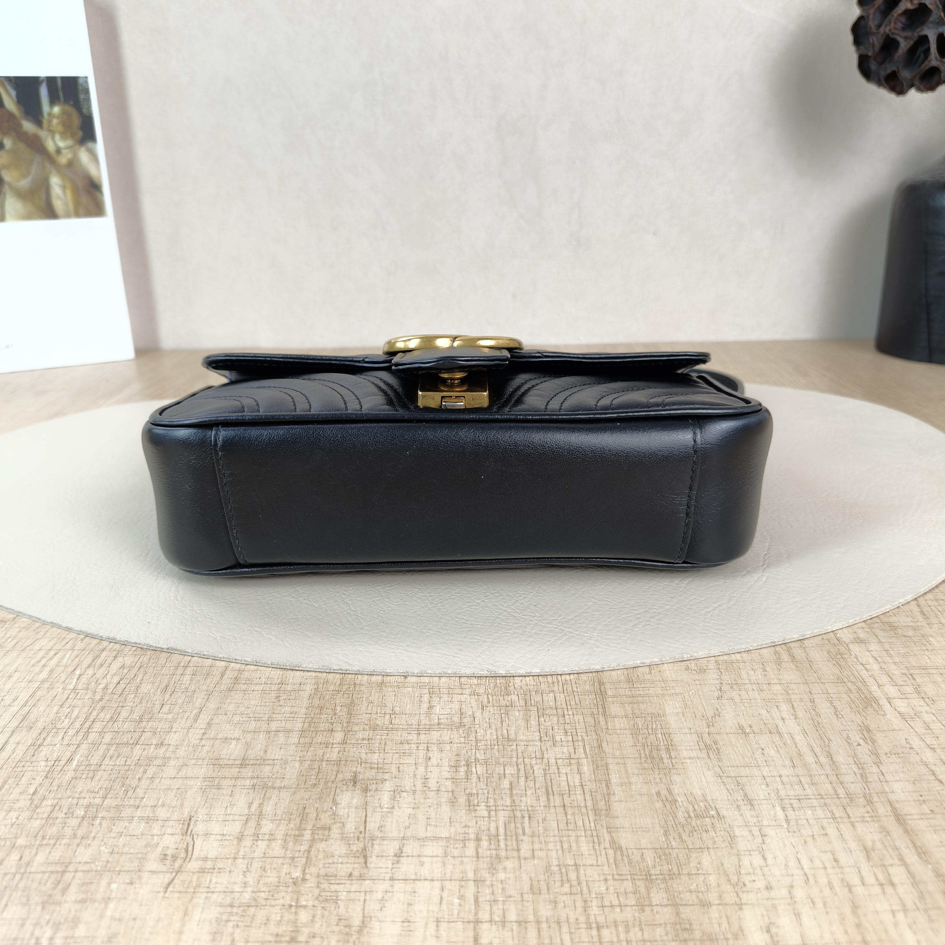 GUCCI Crossbody Bag GG Marmont Small Marmont 22Black CC alfskin Small22 × 6 × 13 cm — cover view 3 of 5