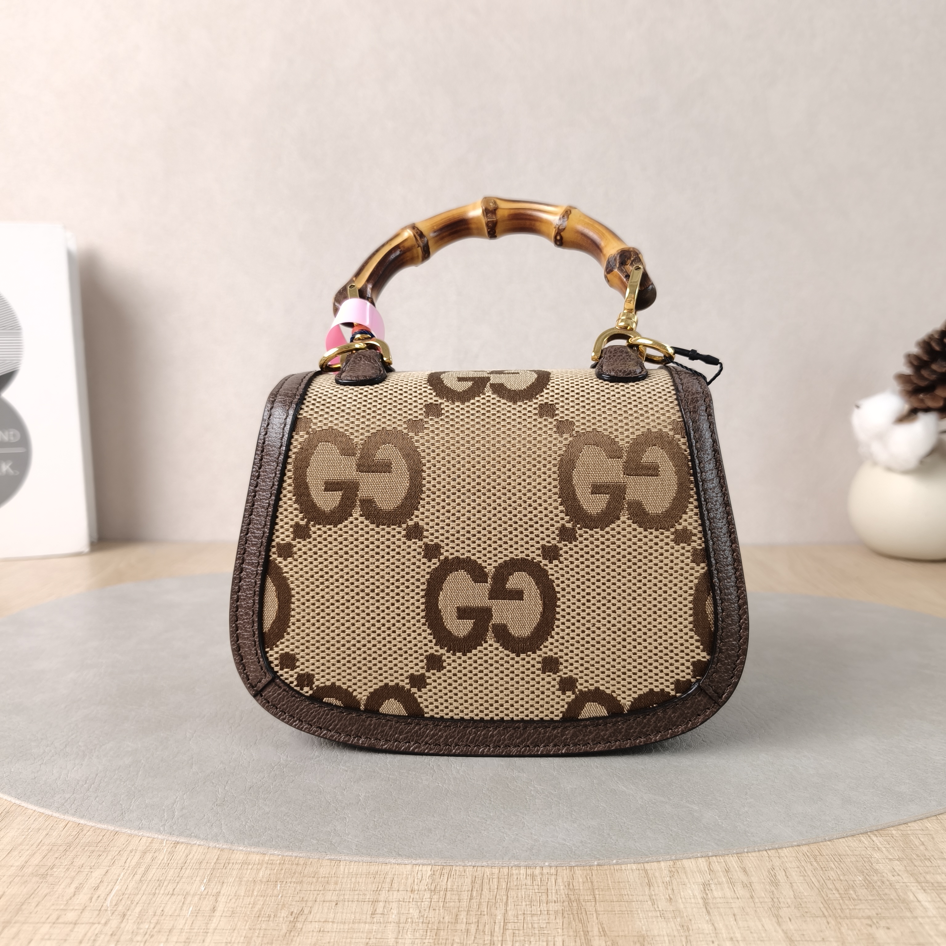 GUCCI Crossbody Bagbamboo 1947 jumbo Crossbody Bag Monogram Canvas mini17 × 7.5 × 12 cm — cover view 5 of 5