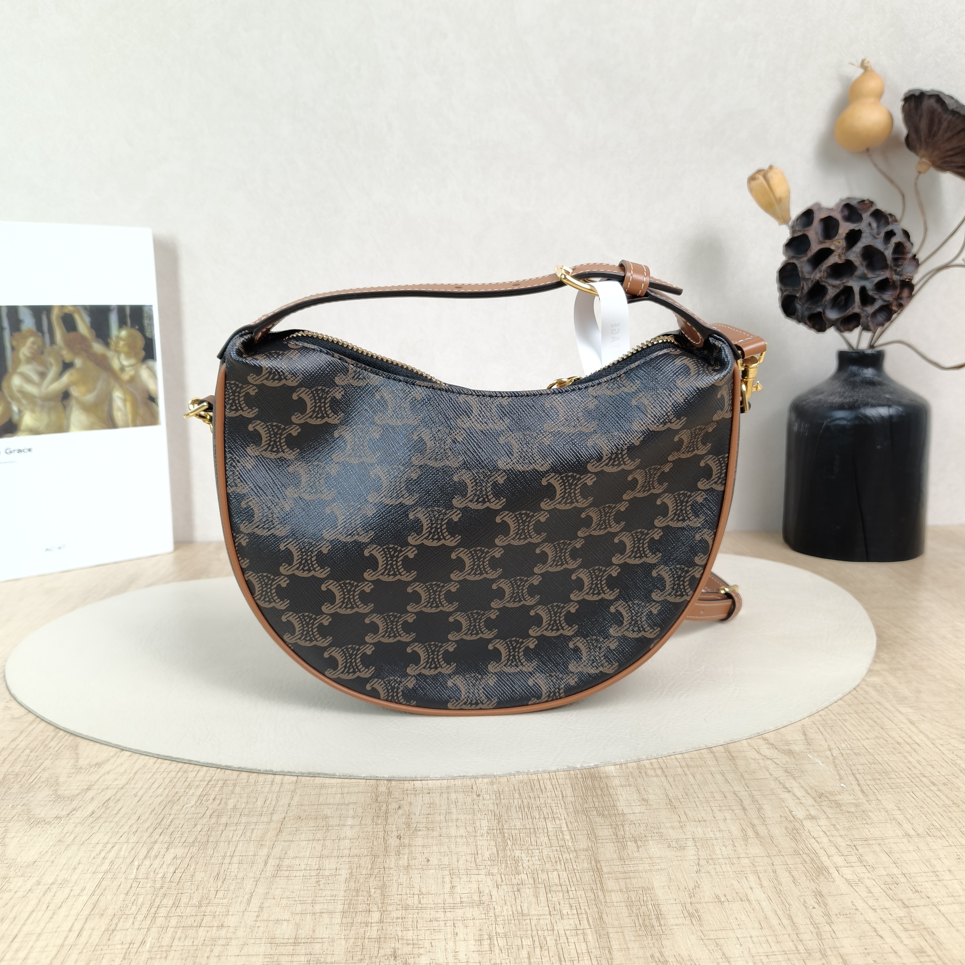 CELINE Crossbody Bag TEEN LULU hobo Monogram PVC Small21 × 5 × 24 cm