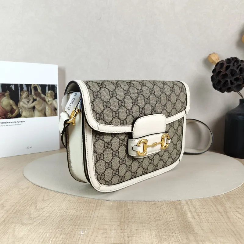 GUCCI Crossbody Bag Horsebit 1955 Horsebit Medium White PVC Medium25 × 8 × 18 cm — cover view 5 of 6