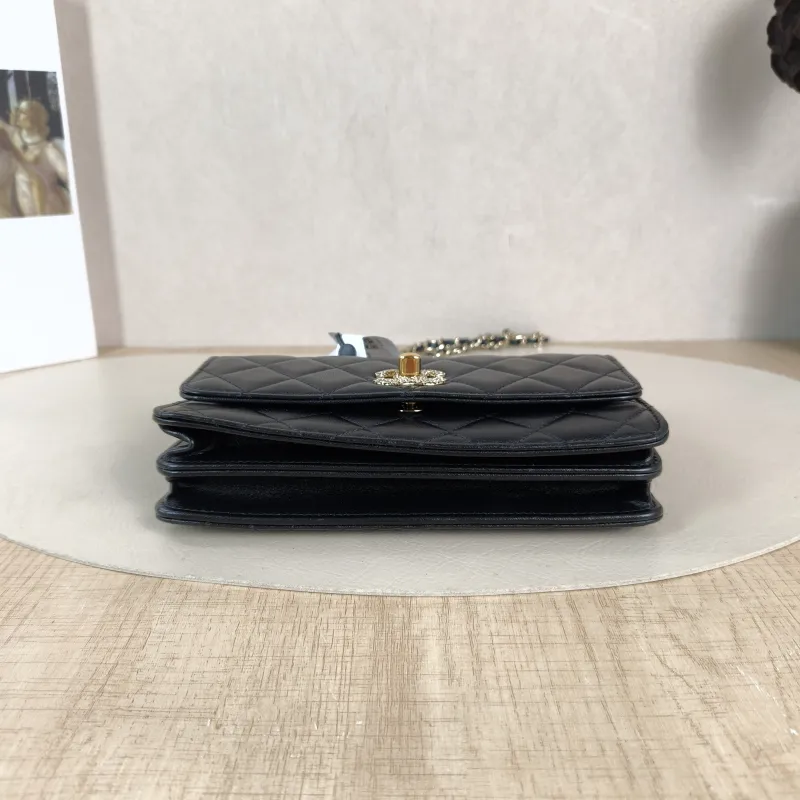 Chanel Crossbody Bag trendy cc woc Black Lambskin Mini 19.2 × 3.5 × 12.3 cm — cover view 2 of 5