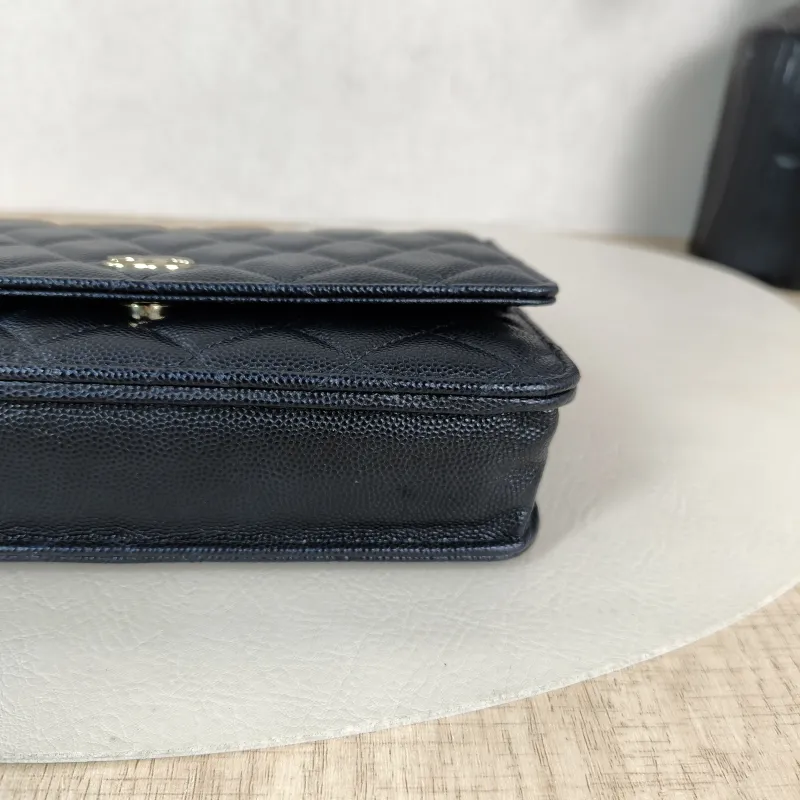 Chanel Crossbody Bag CF WOCWOC Bag Accessory Black Grained Calfskin Mini 19.2 × 3.5 × 12.3 cm — detail view 6 of 12