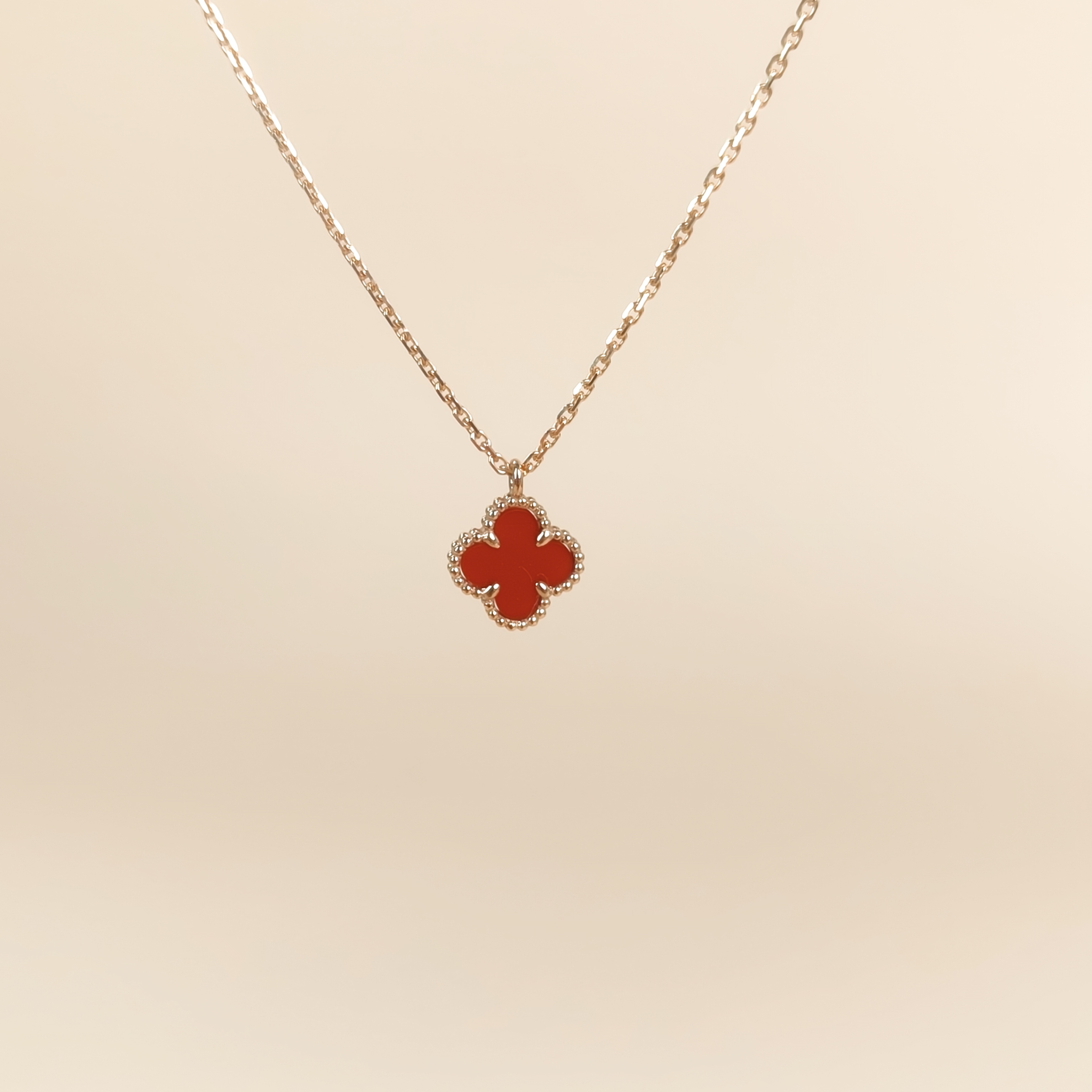 Van Cleef & Arpels Necklace Alhambra 18KR ose Gold Sweet Mini40cm