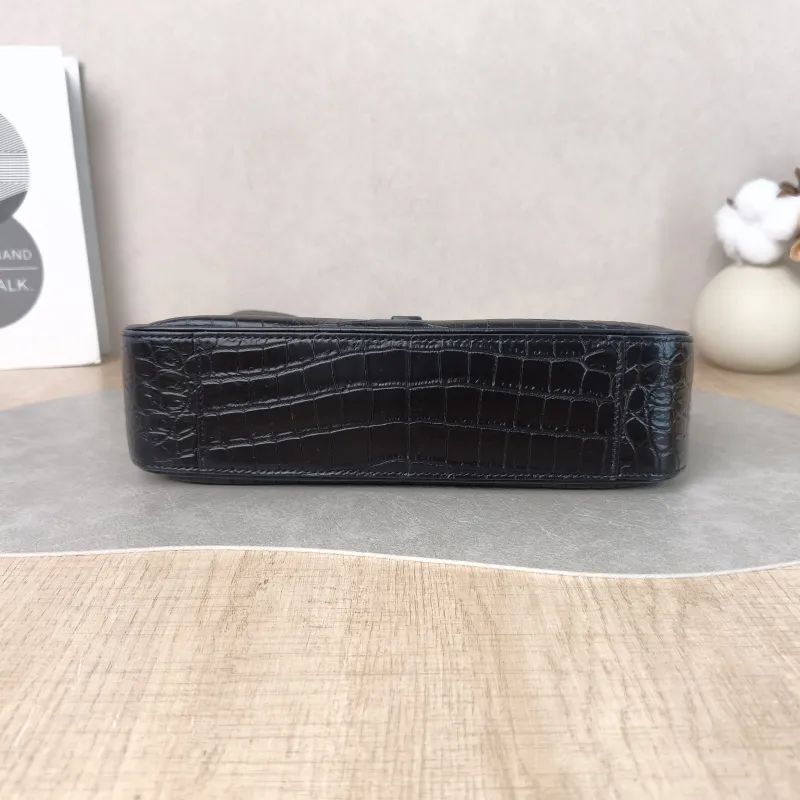 SAINT LAURENT Shoulder Bag LE 5 À 7 Black Calfskin Small23 × 6.5 × 16 cm — cover view 4 of 6