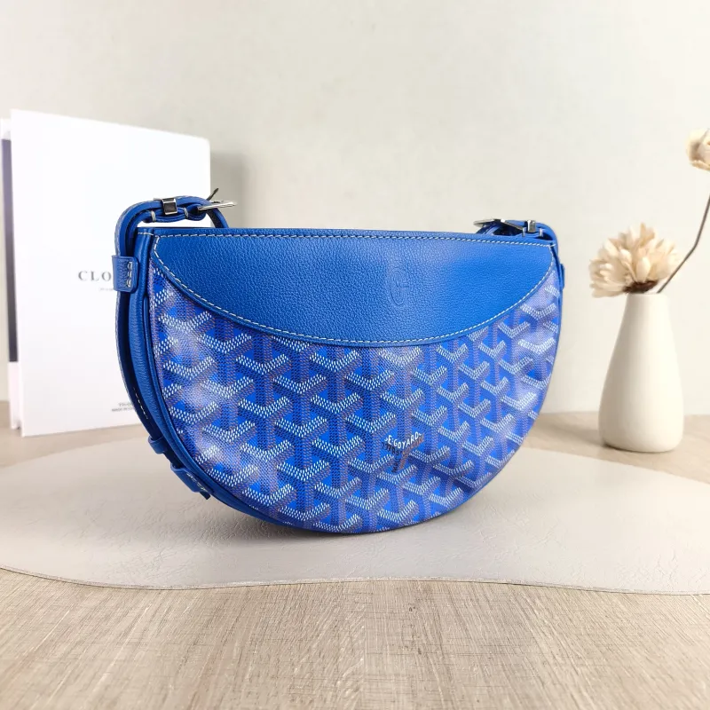 GOYARD Crossbody Bag Hirondelle Blue PVC One Size 25 × 6 × 17 cm — cover view 4 of 5