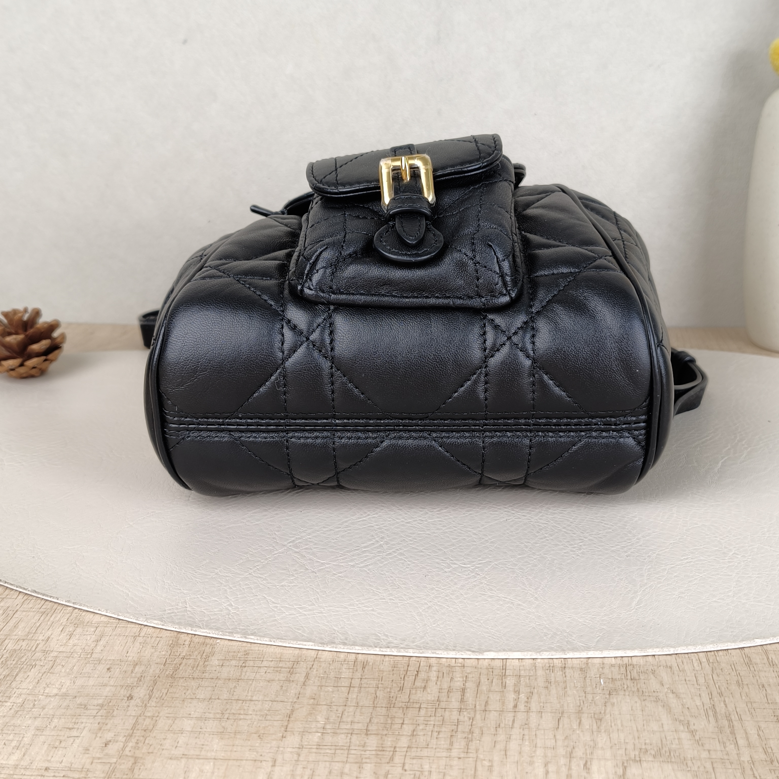 DIOR Backpack Caro Shoulder Bag Black SL ambskin Small18 × 8.5 × 18.5 cm — cover view 5 of 5