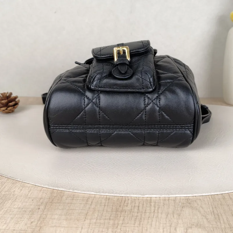 DIOR Backpack Caro Shoulder Bag Black SL ambskin Small18 × 8.5 × 18.5 cm — cover view 5 of 5