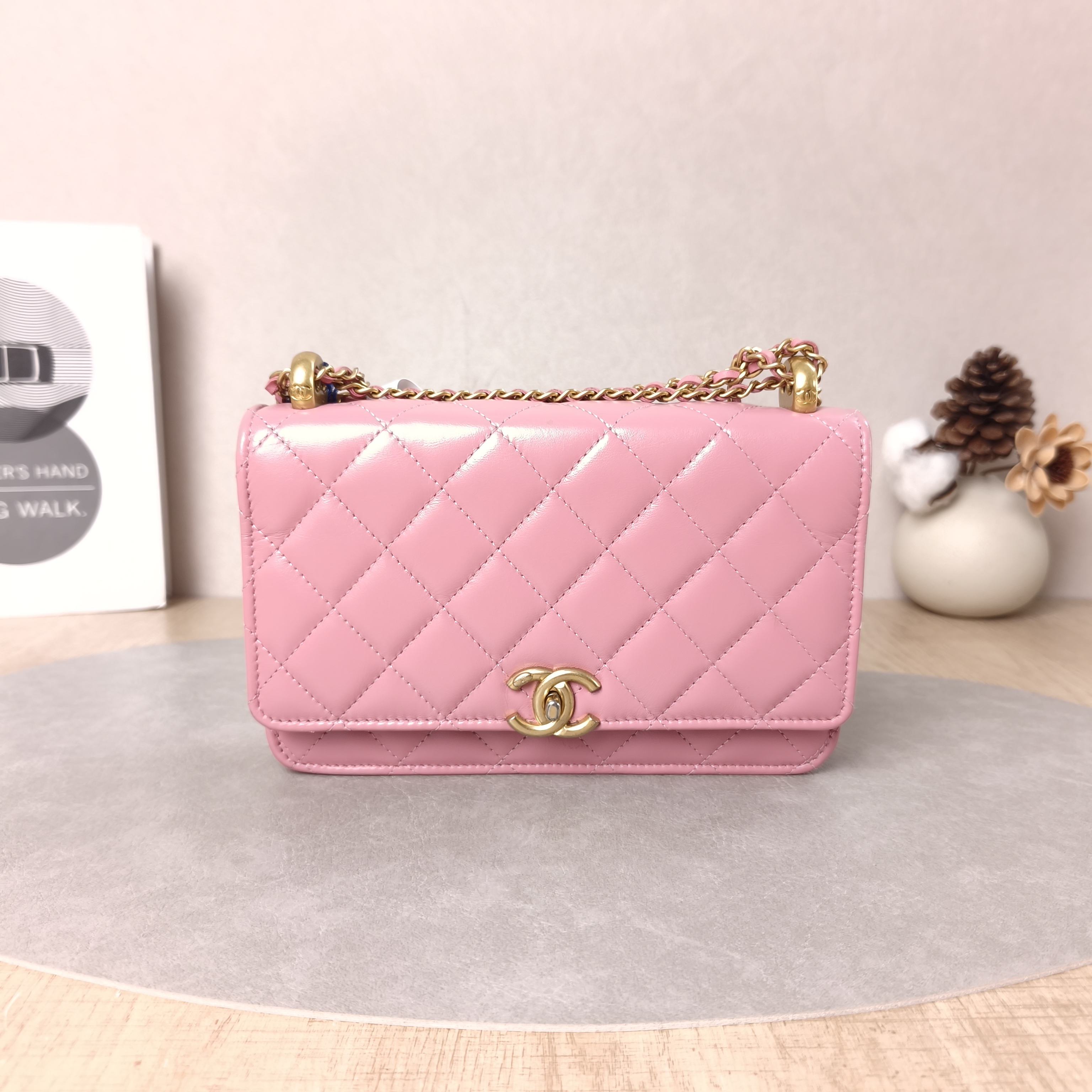Chanel Crossbody Bag woc Pink Calfskin One Size19.2 × 3.5 × 12.3 cm