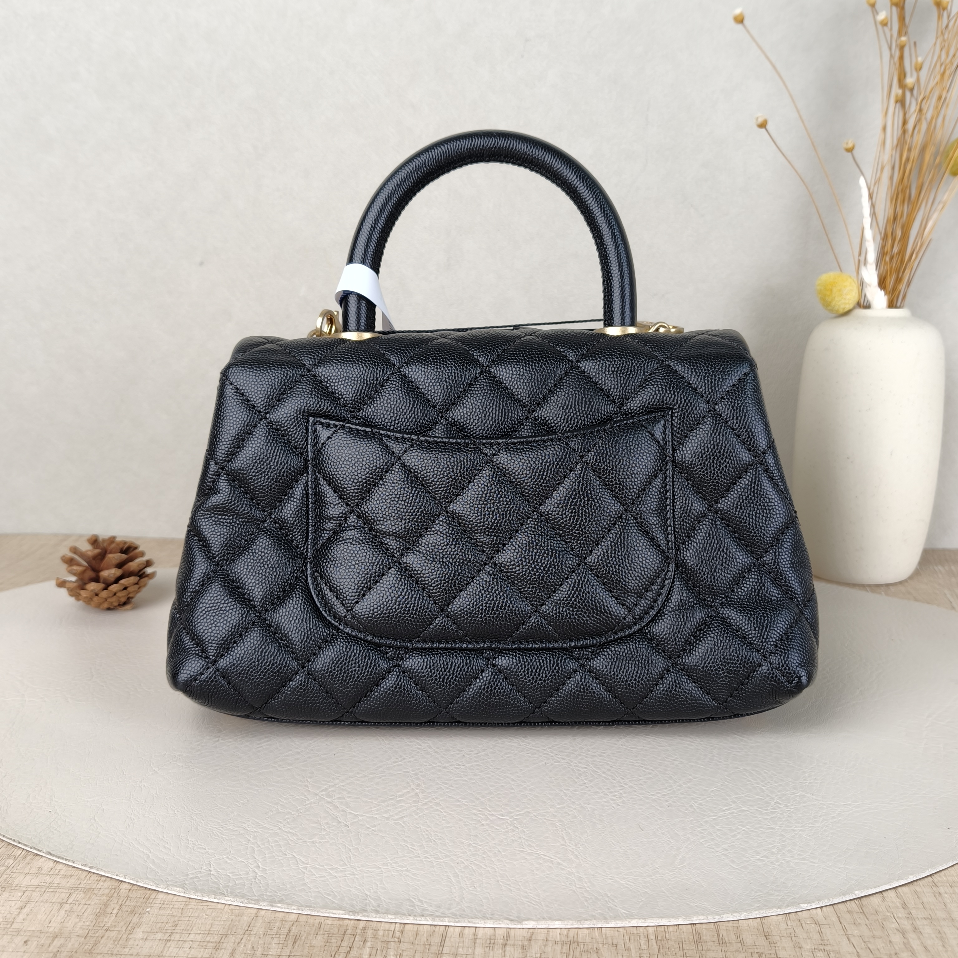 Chanel Top Handle Bag Coco HandleBlack Grained Calfskin Small24 × 10 × 14 cm — cover view 4 of 5