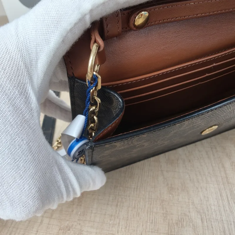 CELINE Crossbody Bagmallon triomphe woc Monogram PV Cmini19.5 × 4 × 13 cm — detail view 4 of 16