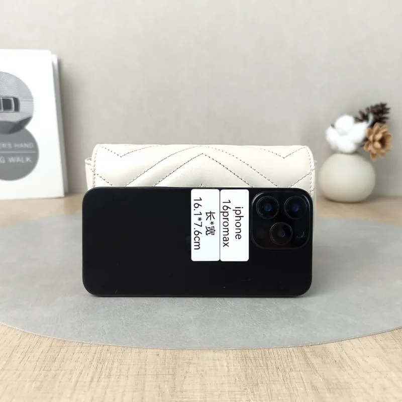 GUCCI Shoulder Bag GG Marmont Mini Marmont Mini g White Calfskin Mini 16.5 × 4.5 × 9.5 cm — cover view 5 of 6