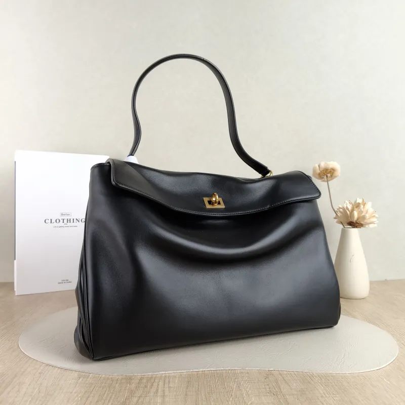 BALENCIAGA Crossbody Bag RODEO Black CC alfskin Medium 35 × 11 × 23.5 cm — cover view 5 of 5