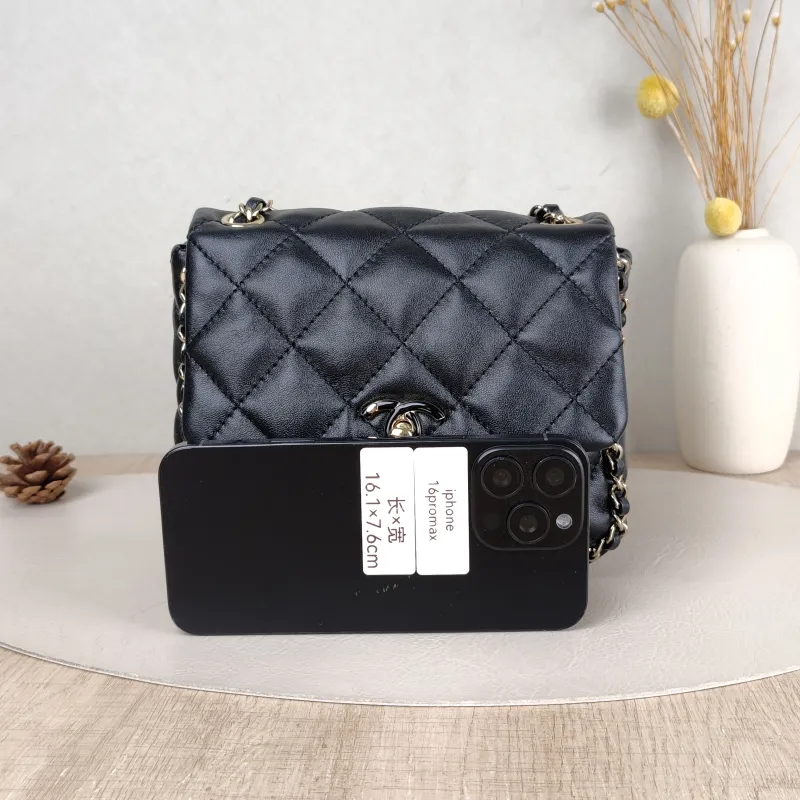 Chanel Backpack logo Backpack Black Lambskin 19 × 6 × 17 cm — cover view 5 of 5