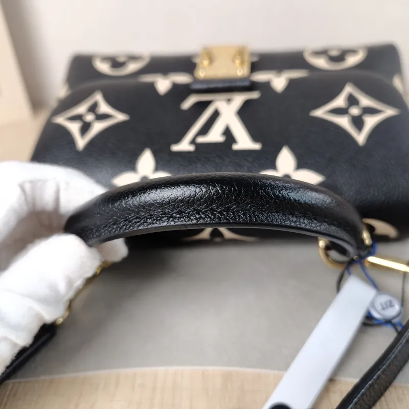 Louis Vuitton Crossbody Bag MADELEINE Black · White Monogram Empreinte Embossed Calfskin BB 24 × 8.5 × 17 cm — detail view 11 of 13