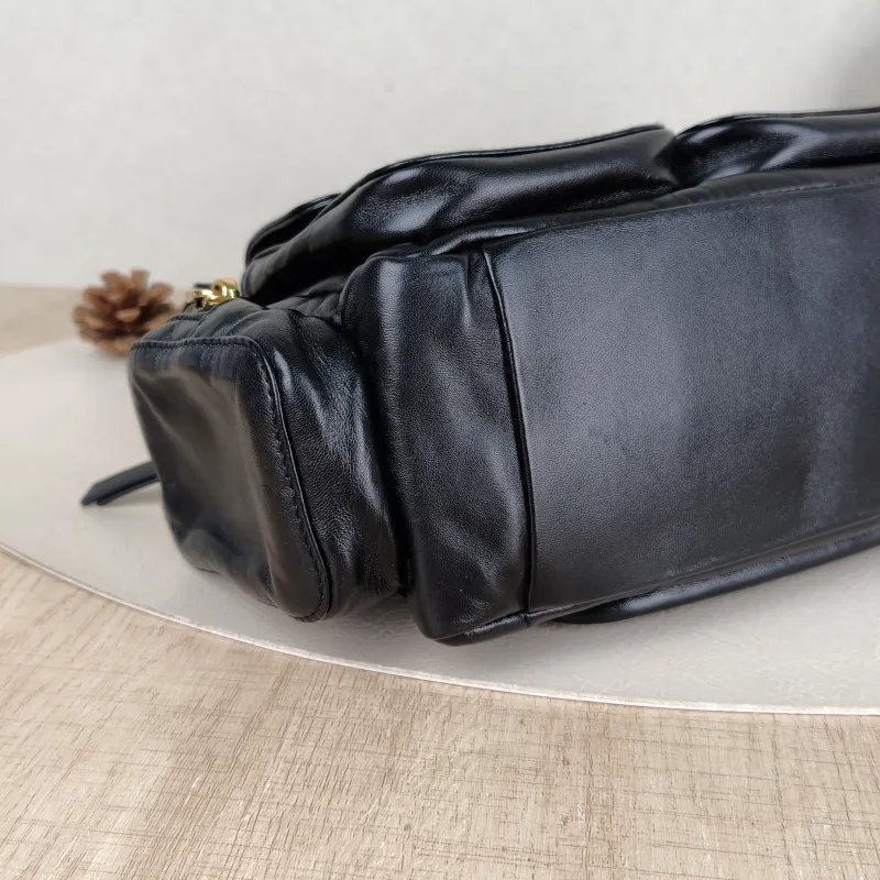 Miumiu Top Handle Bag Pocket Top Handle Bag Black Lambskin 32 × 12 × 13 cm — detail view 1 of 15