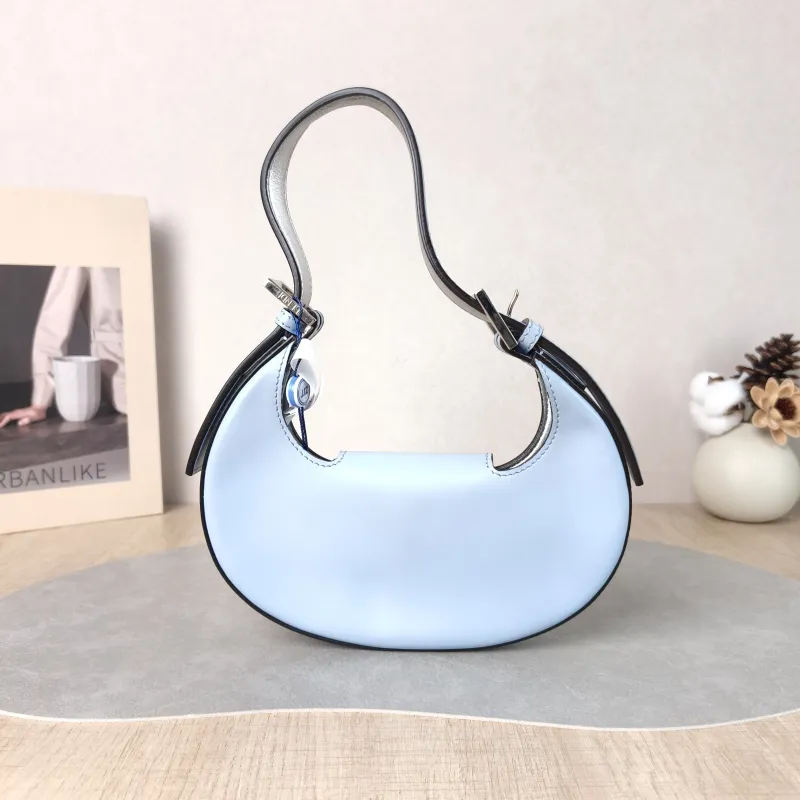 FENDI Shoulder Bag Blue Calfskin One Size 20.5 × 2.5 × 9 cm — cover view 5 of 5