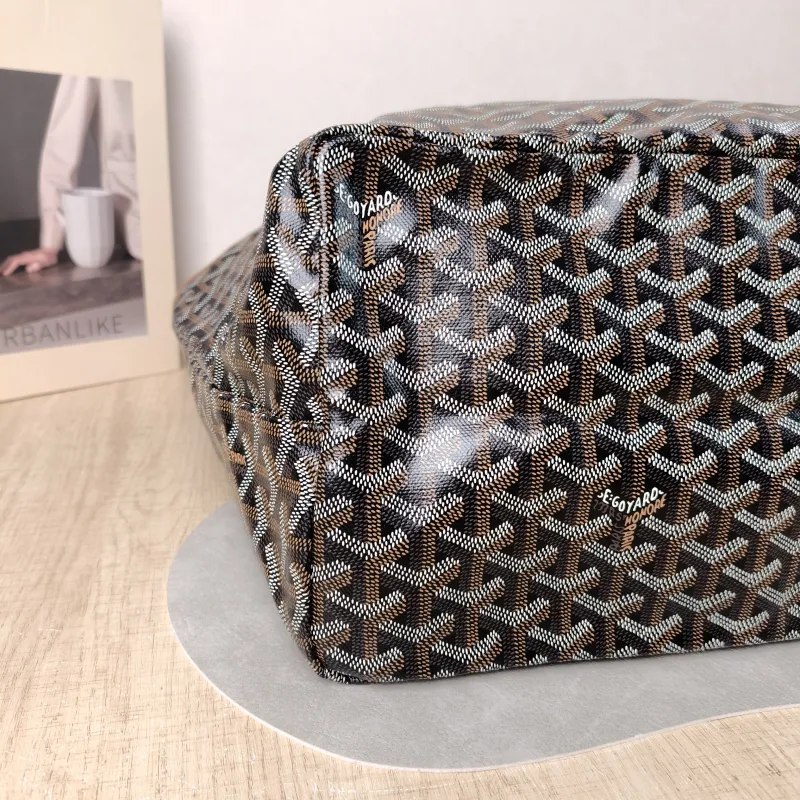GOYARD Shoulder Bag SAINT LOUIS Shopping Tote Brown PVC Large 40 × 20 × 32 cm — detail view 2 of 12