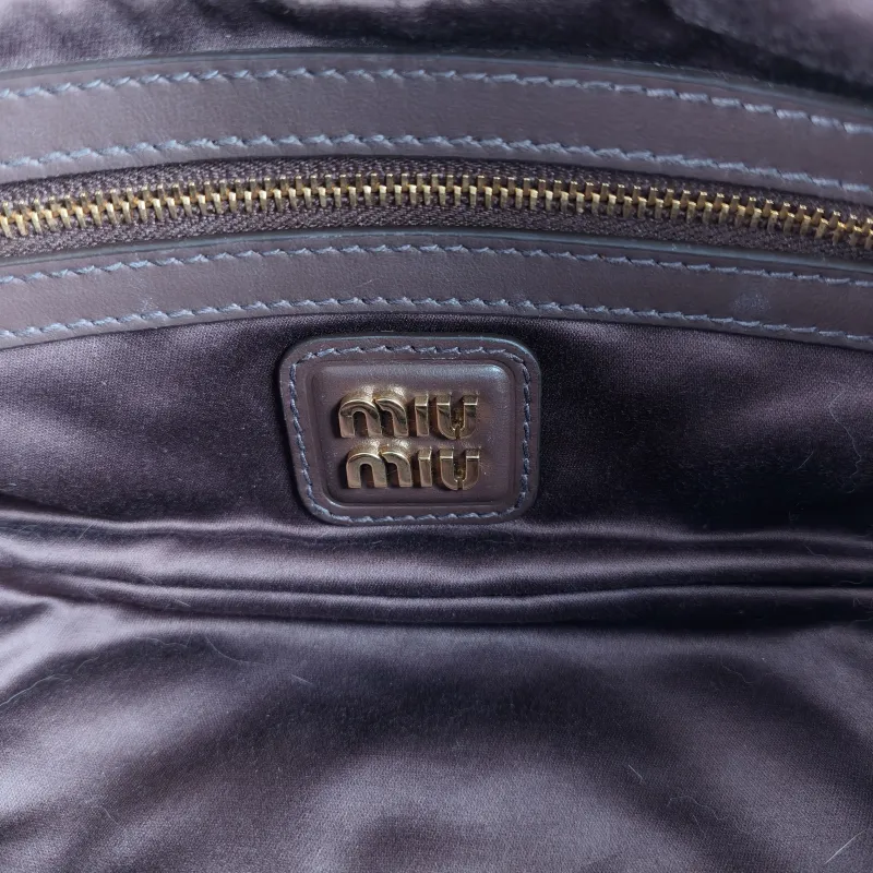 Miumiu Top Handle Bag Arcadie Collection Bowling Bag CC alfskin Medium 22 × 7.5 × 10.5 cm — detail view 11 of 11