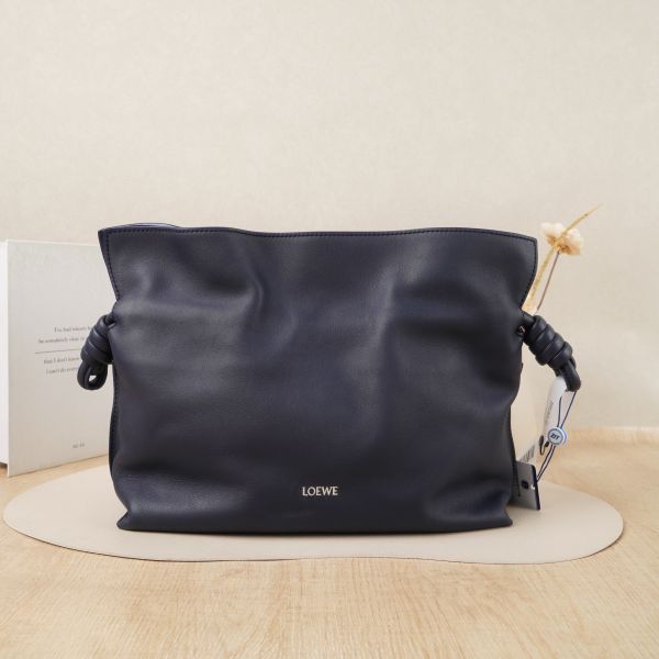 LOEWE Medium Blue Calfskin · Shoulder Strap · 30 × 10.5 × 24.5 cm