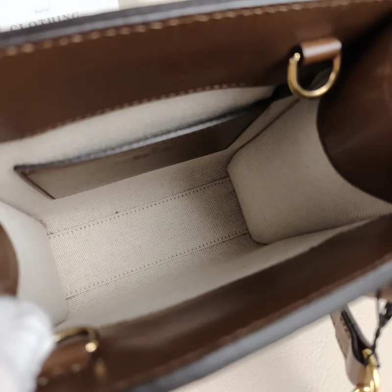 GUCCI Crossbody Bag GG Retro Collection Tote Bag Brown PVC Mini 16 × 7 × 20 cm — detail view 7 of 10