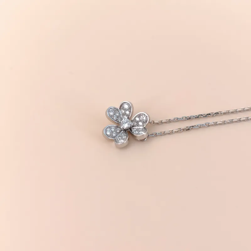 Van Cleef & Arpels Necklace Frivole Collection Pavé Diamond Necklace White Gold 18KW hite Gold Diamondmini40cm — cover view 9 of 9