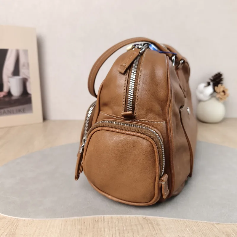 Miumiu Top Handle Bag Pocket Top Handle Bag Caramel SL ambskin One Size 32 × 14 × 22 cm — detail view 1 of 13