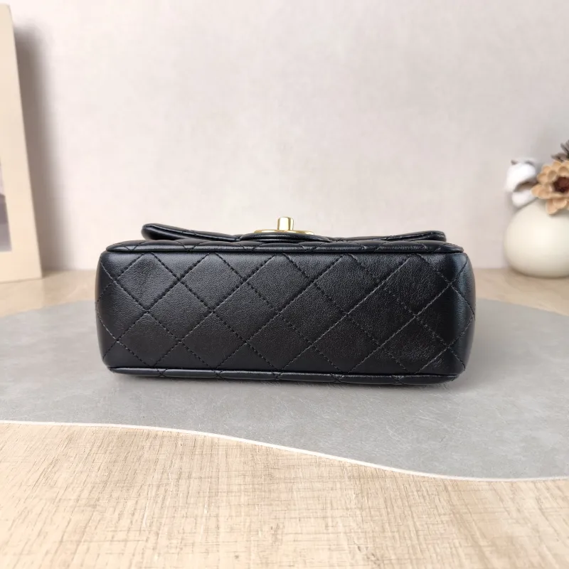 Chanel Crossbody Bag 25b c mini Black Lambskin mini 20 × 6 × 12 cm — cover view 4 of 6