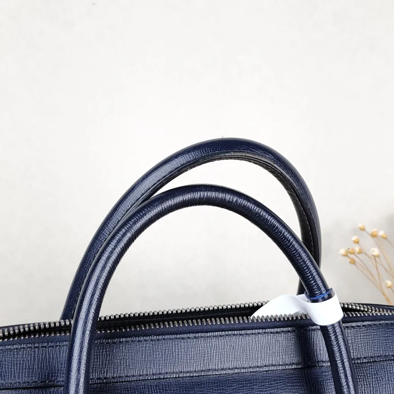 BURBERRY Top Handle Bag Shoulder Bag Blue Calfskin One Size 37 × 7 × 27 cm — detail view 5 of 12