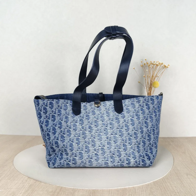 DIOR Top Handle Bag TOUJOURS Blue Medium28.5 × 17 × 21.5 cm — cover view 3 of 5