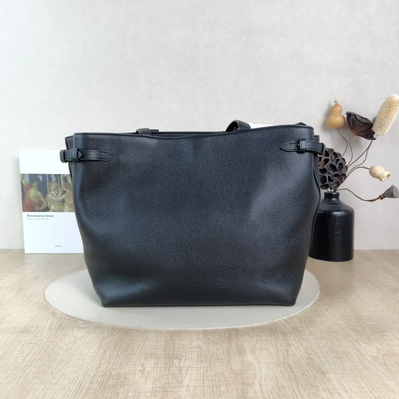 CELINE Shoulder Bag Cabas Anais Tote Bag Black Calfskin Small28 × 12 × 24 cm — cover view 2 of 6