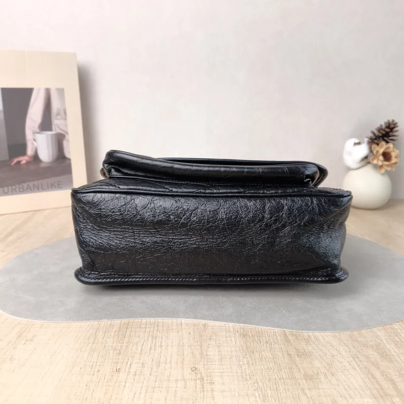 SAINT LAURENT Crossbody Bag Niki D Waxed Leather Calfskin Medium 28 × 8.5 × 20 cm — cover view 5 of 5