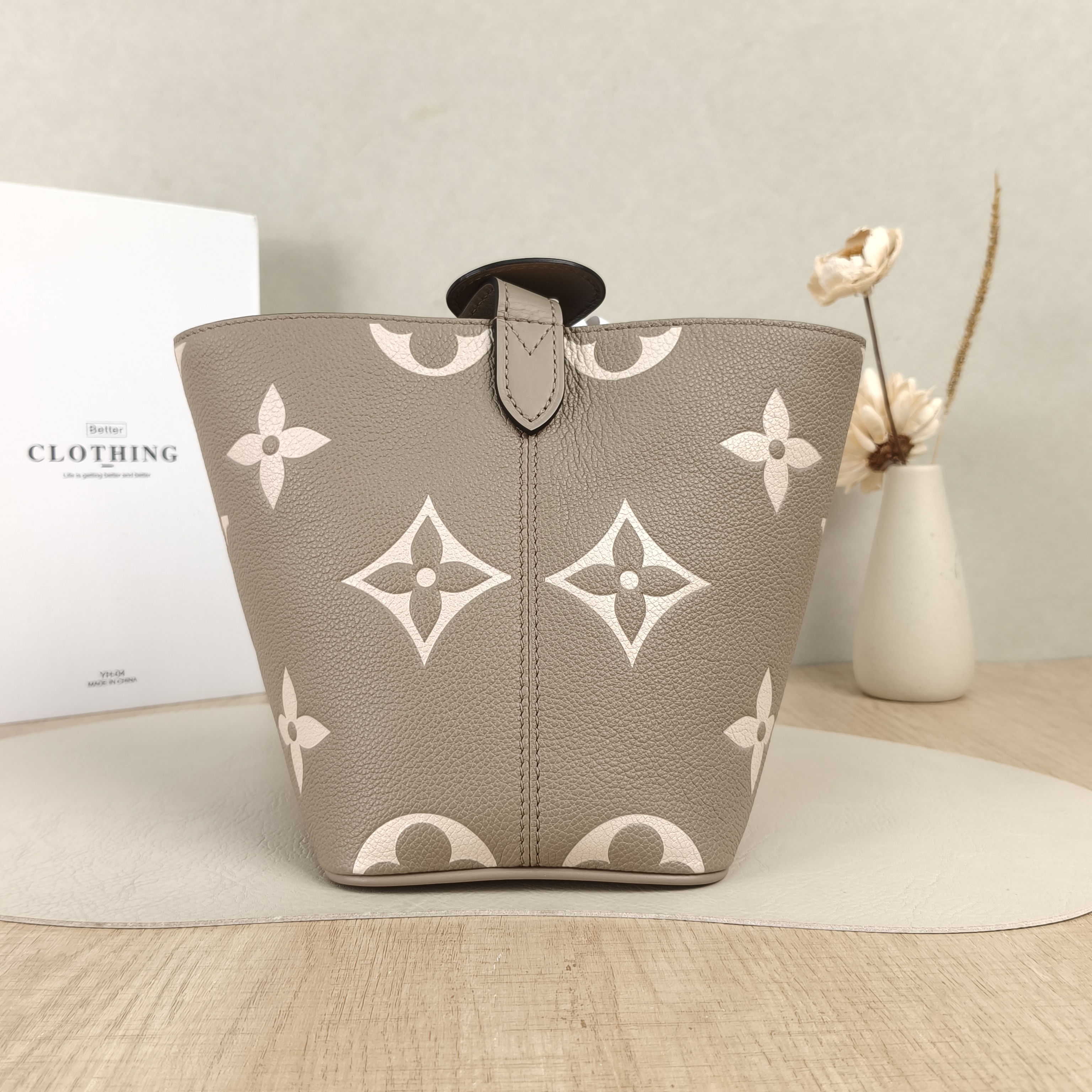 Louis Vuitton Top Handle Bag ALL IN BB · White Empreinte Embossed Calfskin Monogram BB18 × 12 × 16 cm — cover view 3 of 5